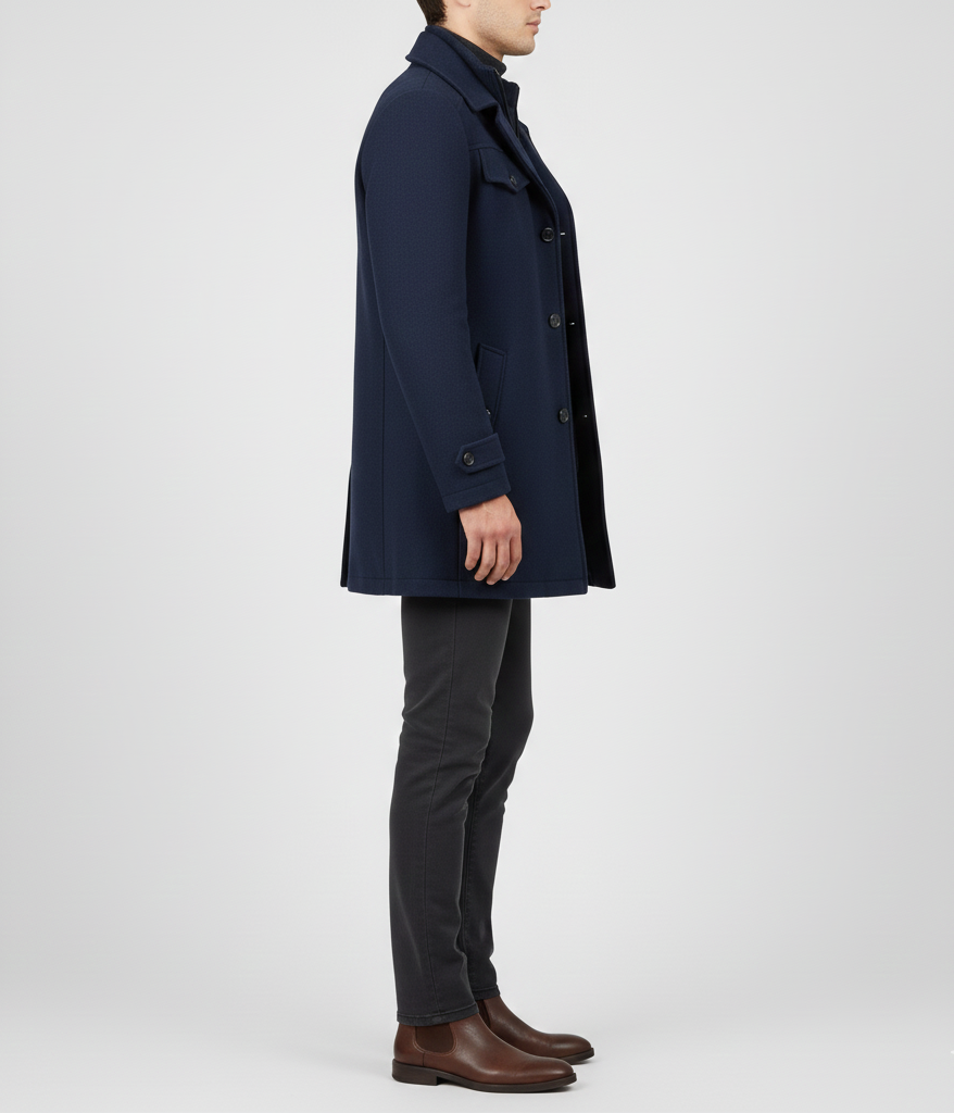 Ανδρικό μάλλινο παλτό Bellivaro με κλασική εφαρμογή