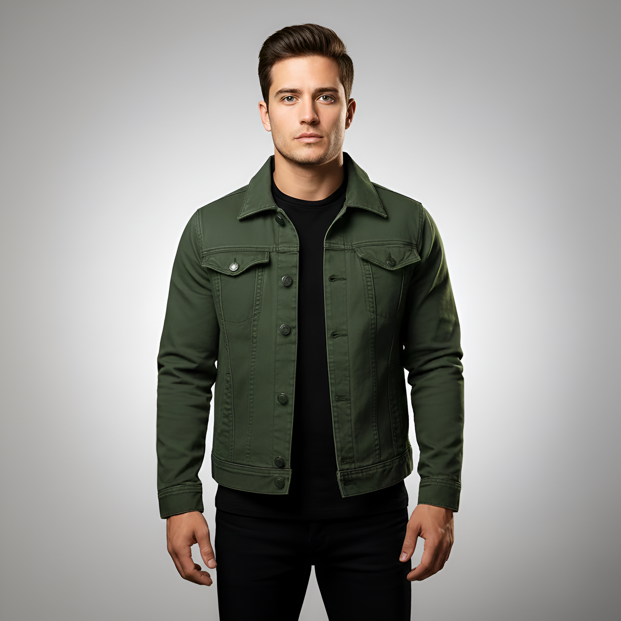 Chaqueta vaquera de algodón para hombre Bellivaro con corte clásico