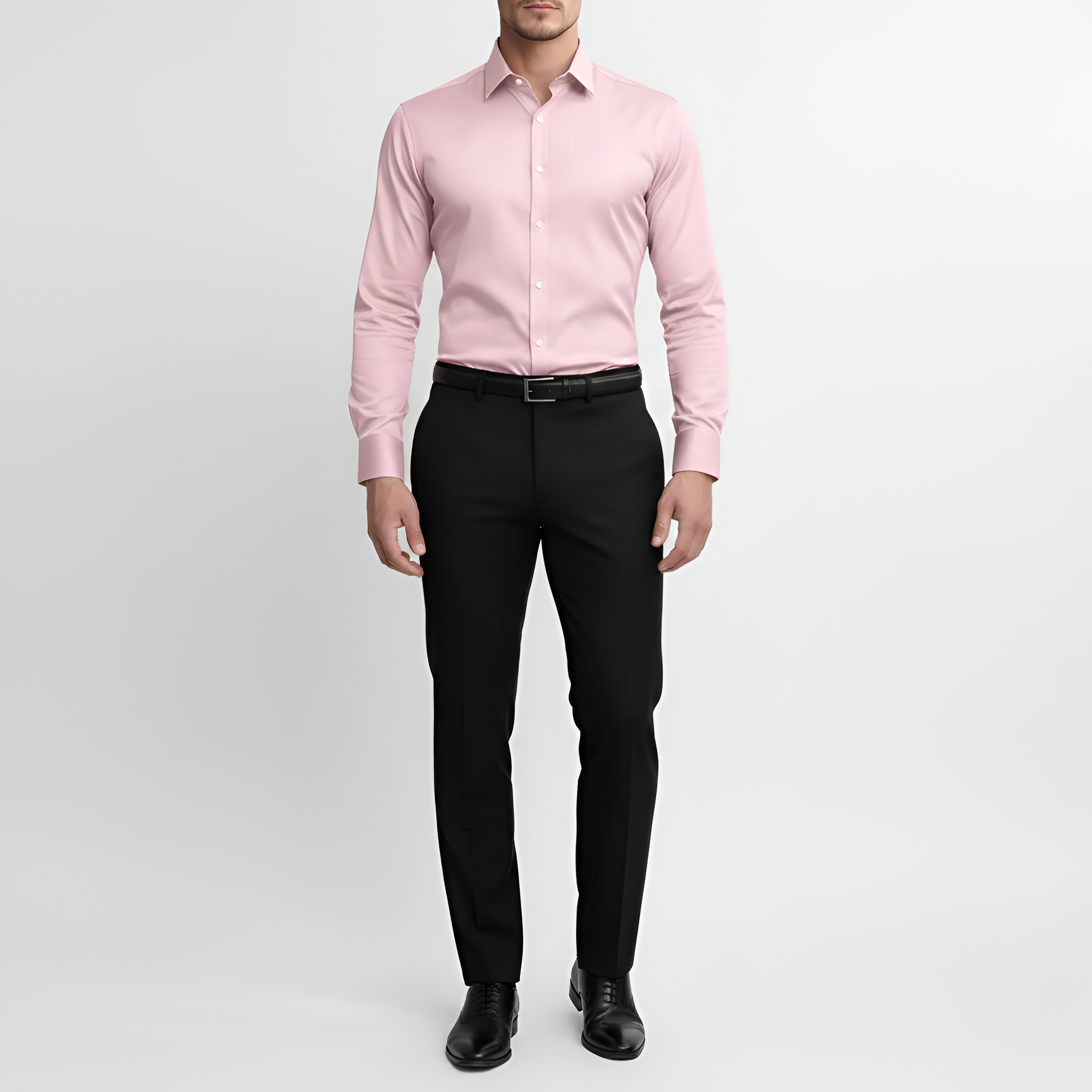 Chemise homme Bellivaro à manches longues en coton coupe slim