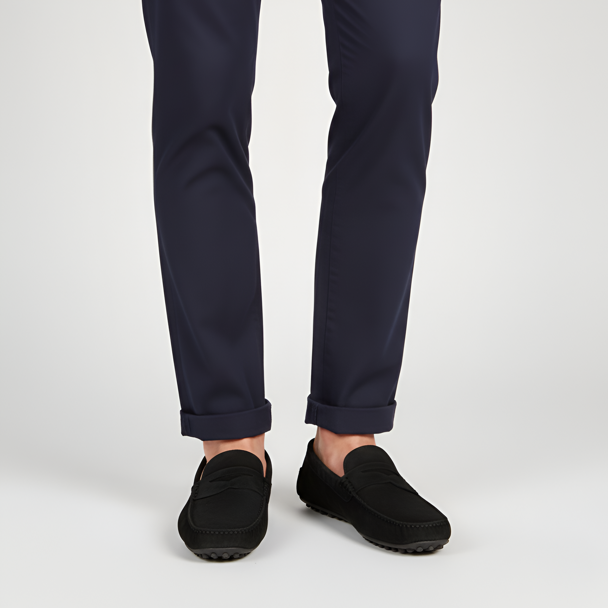 Bellivaro Herre Loafers i Ruskind Komfortable Mokkasiner i Læder