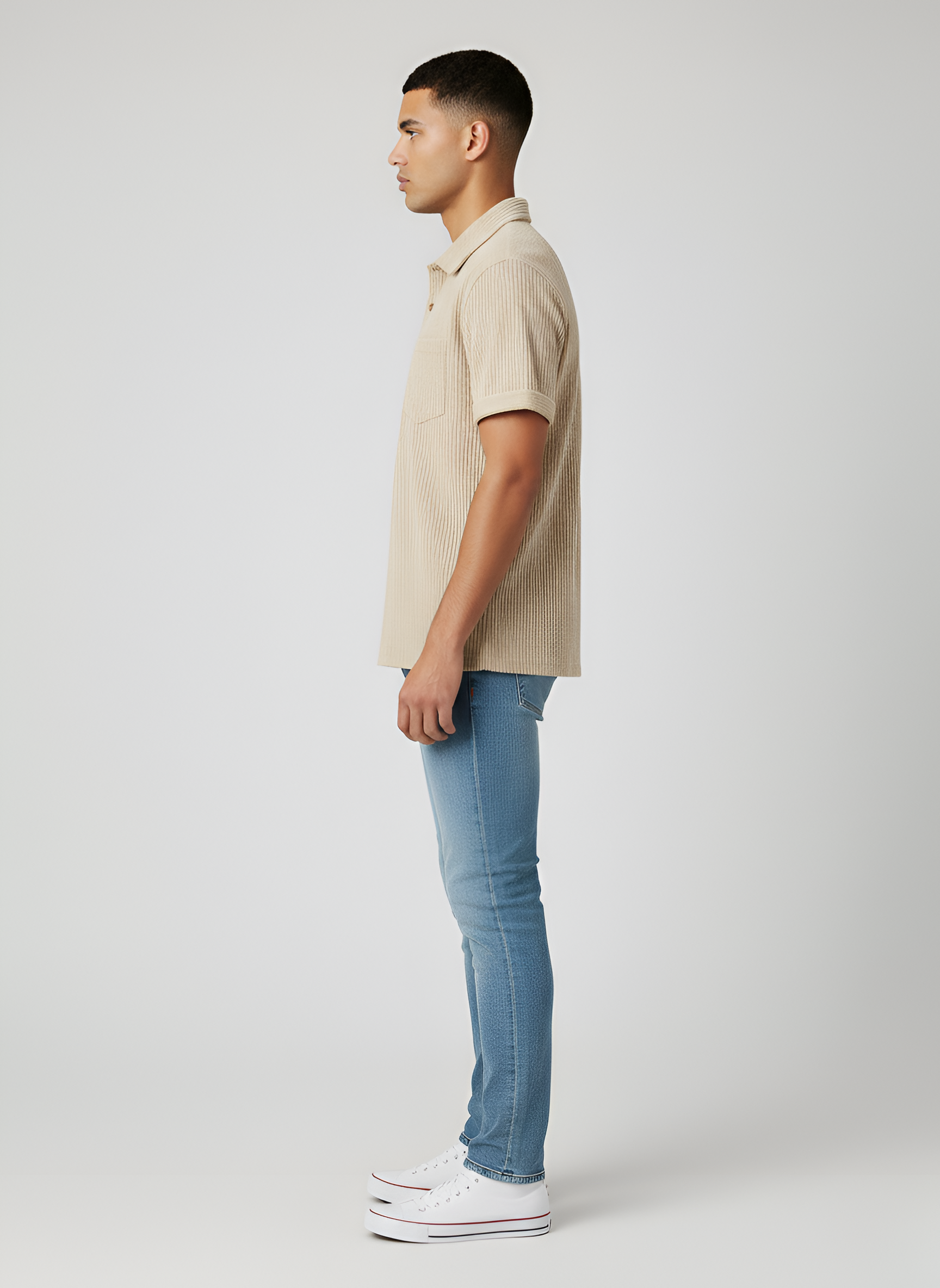 Pánské krátké rukávy polo z bavlny – neformální polokošile s náprsní kapsou