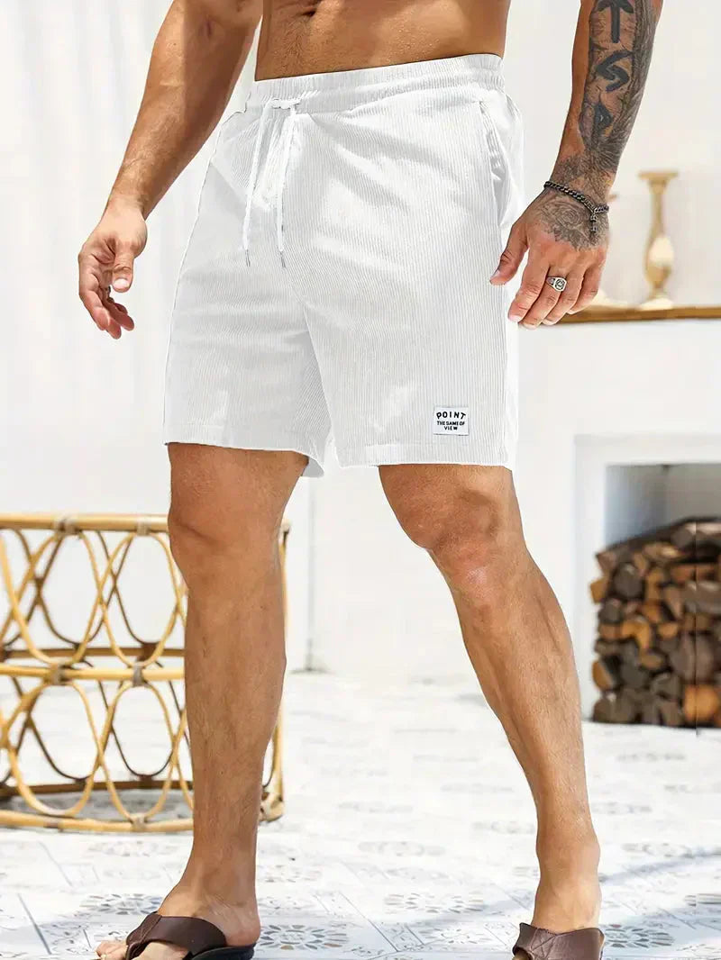 Herre Fløjlsshorts med Snøre i Taljen