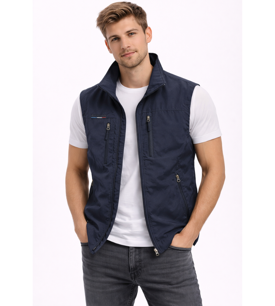 Herre Bodywarmer med Lynlås og Ståkrave – Let Outdoor Vest