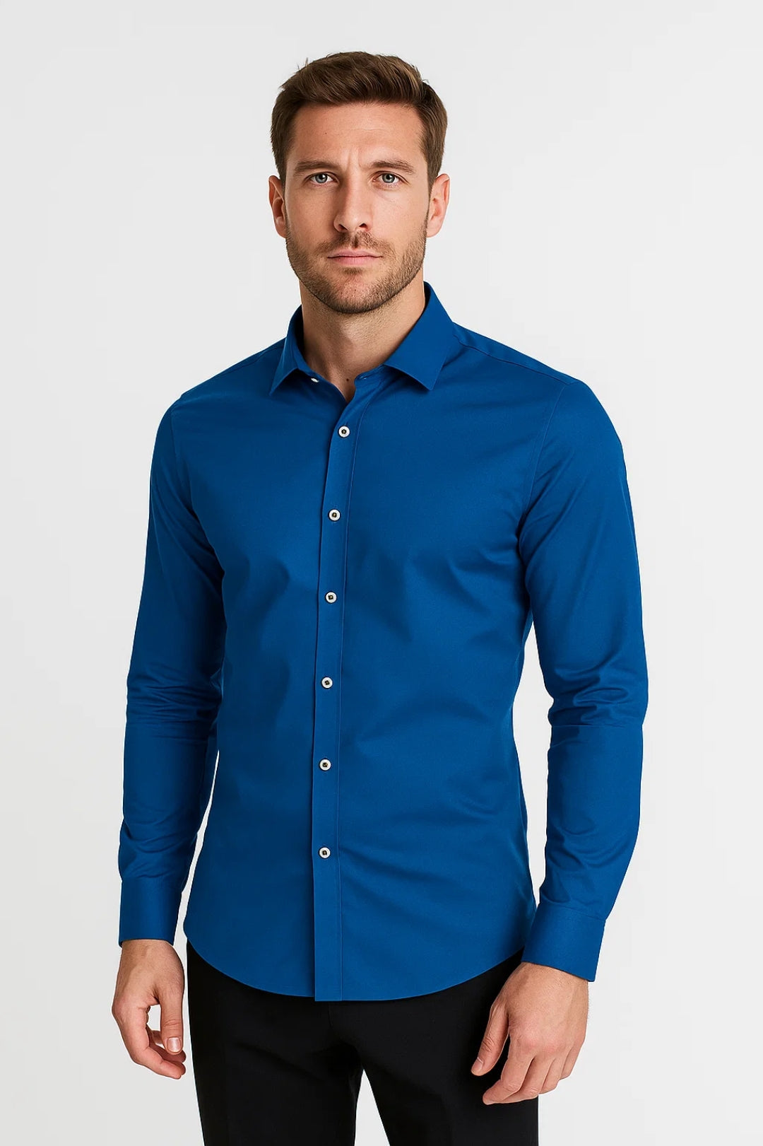Men's Shirt - Slim Fit Long Sleeve Shirt | Casual