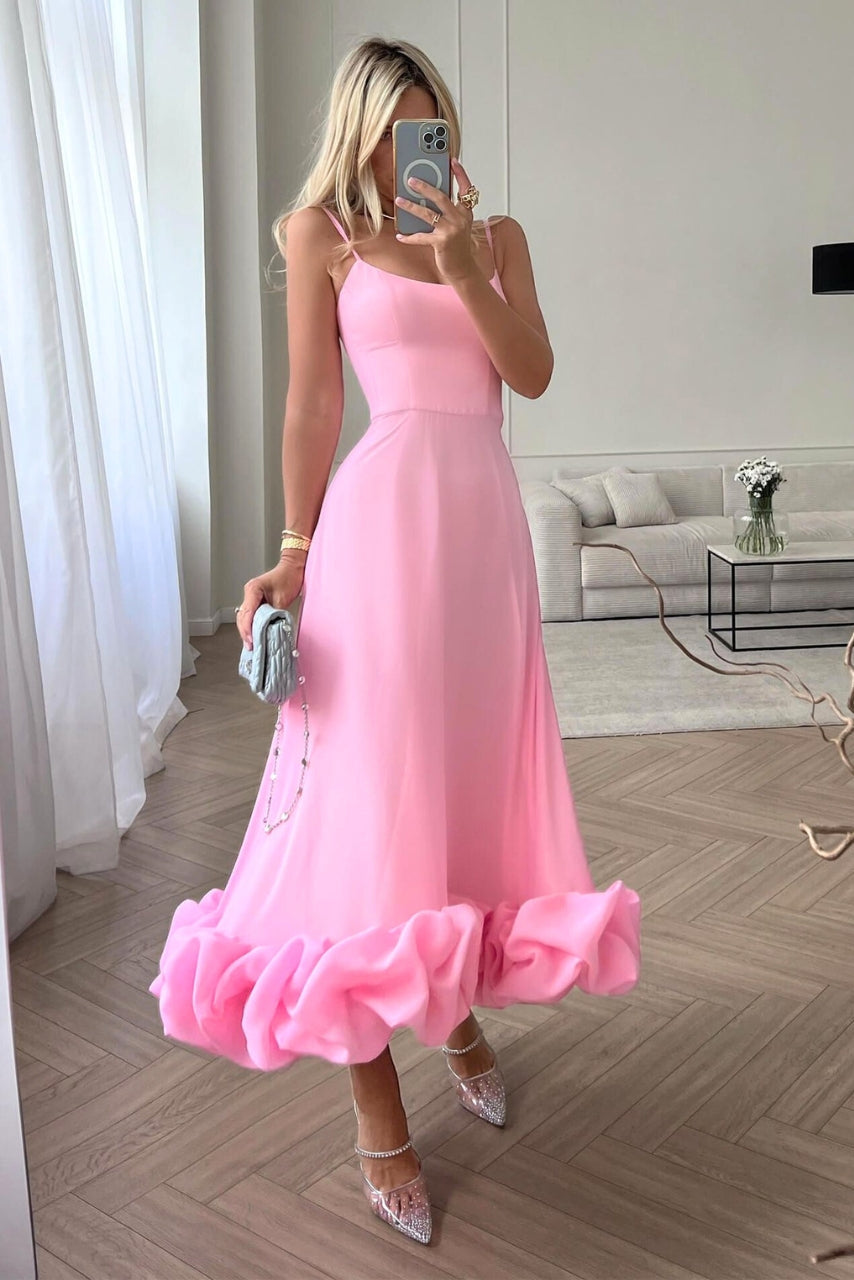 Elegant Midi Dress for Women Wedding Guests