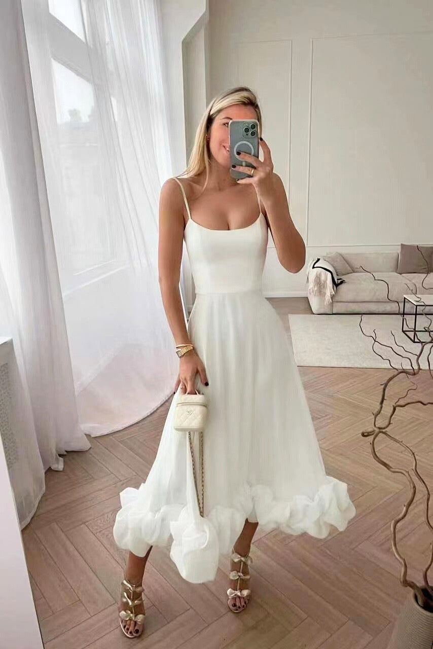 Elegant Midi Dress for Women Wedding Guests