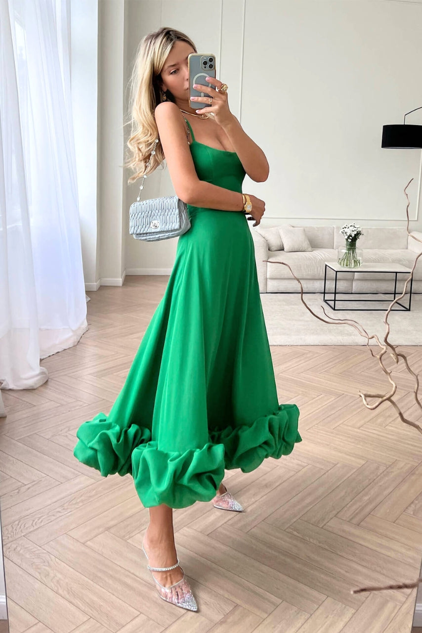 Elegant Midi Dress for Women Wedding Guests