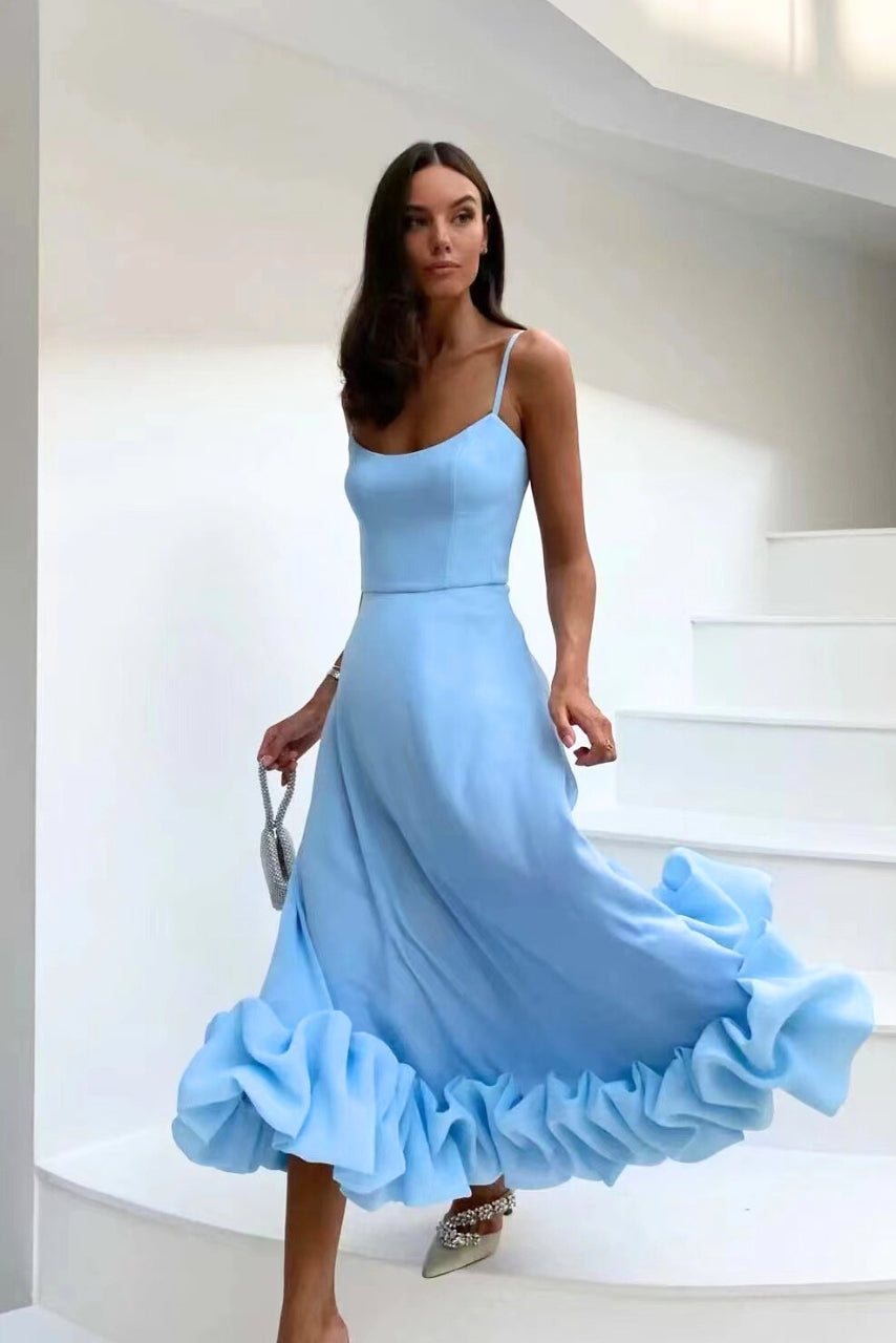Elegant Midi Dress for Women Wedding Guests