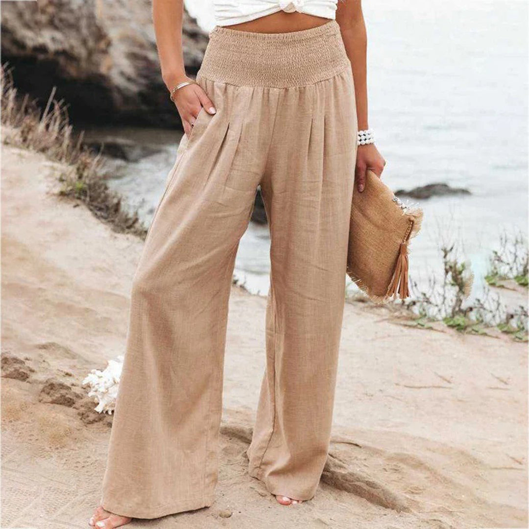 Elastische Linnen Zomerbroek voor Dames