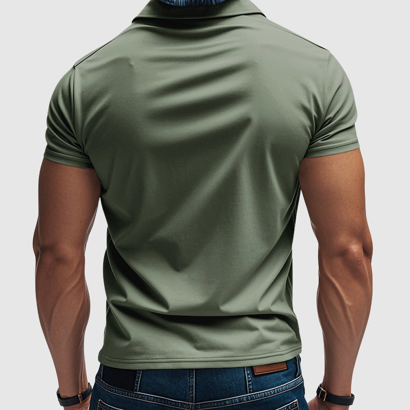 Herre Klassisk Polo T-shirt i Blød Bomuldsblanding