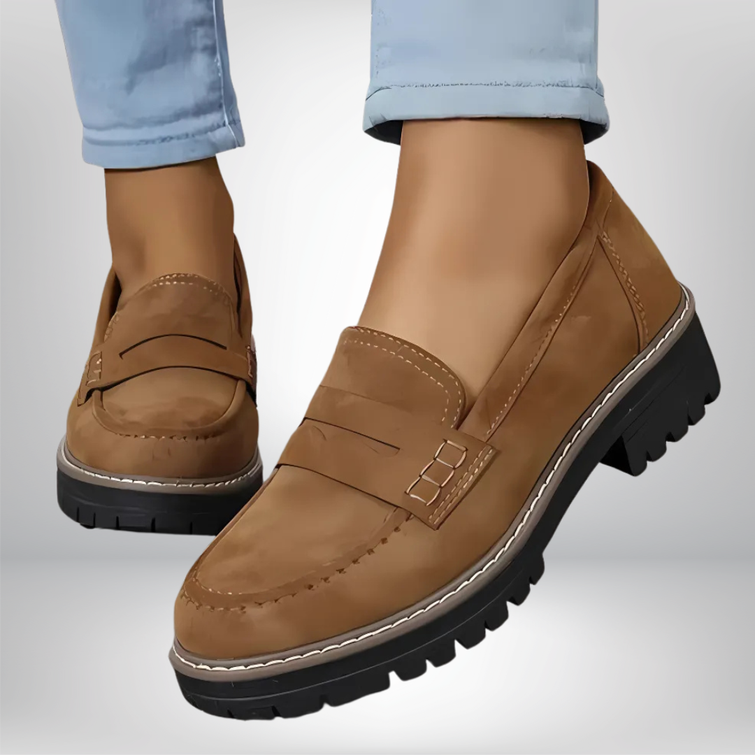 Δερμάτινα loafers για γυναίκες | Αντιολισθητική σόλα & Χωρίς σημεία πίεσης