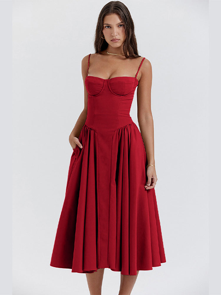 Elegant, Flatterende & Alsidig Midi Kjole