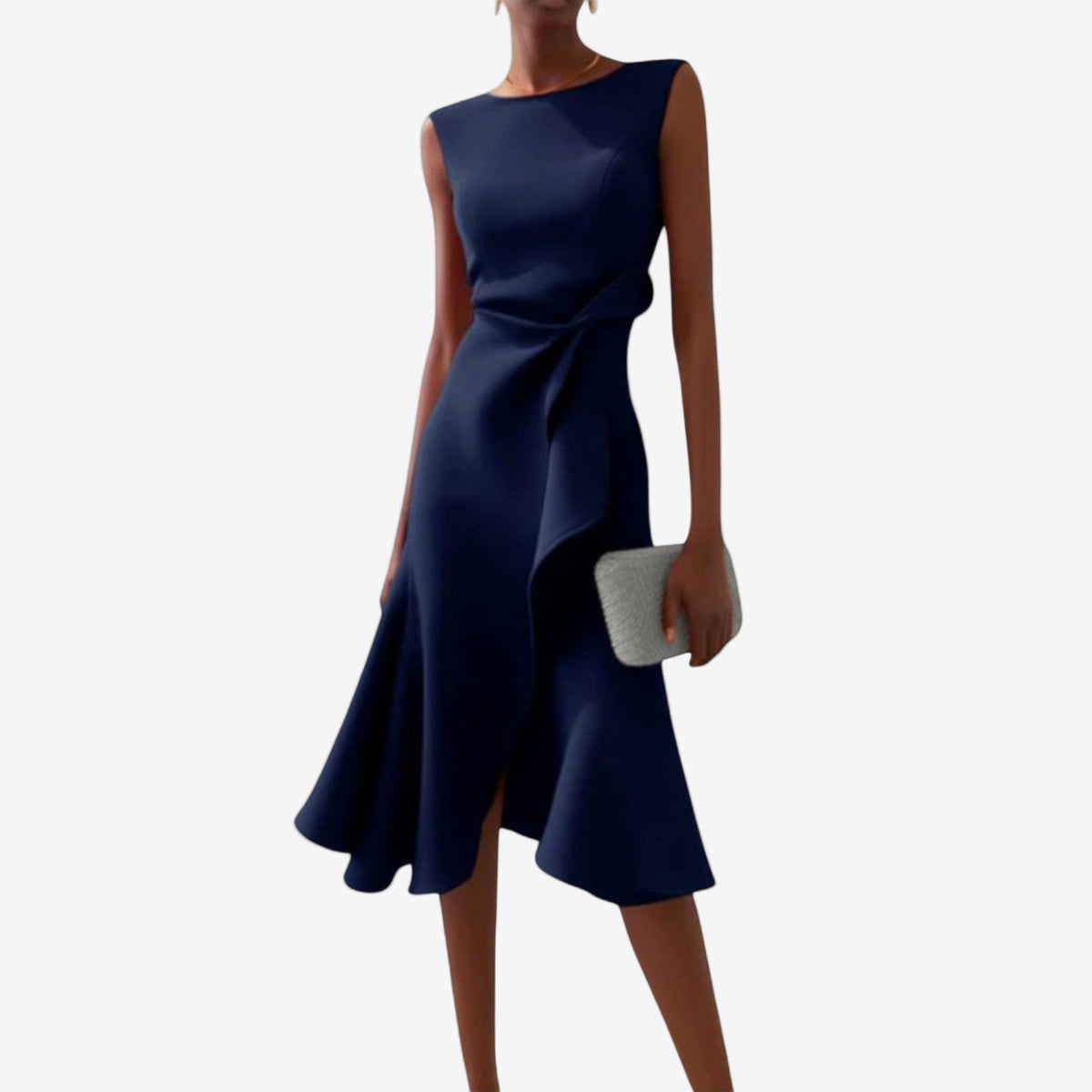 Asymmetrical midi dress for women