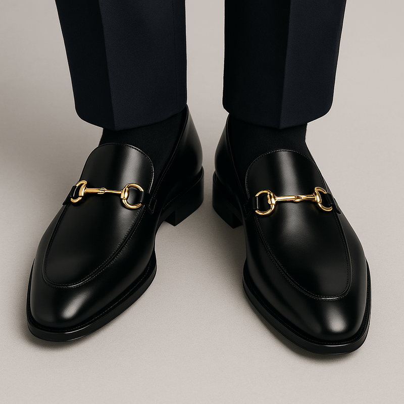 Bellivaro | Mænds Slip-on Loafers Med Metaldetalje | Lav Profilform