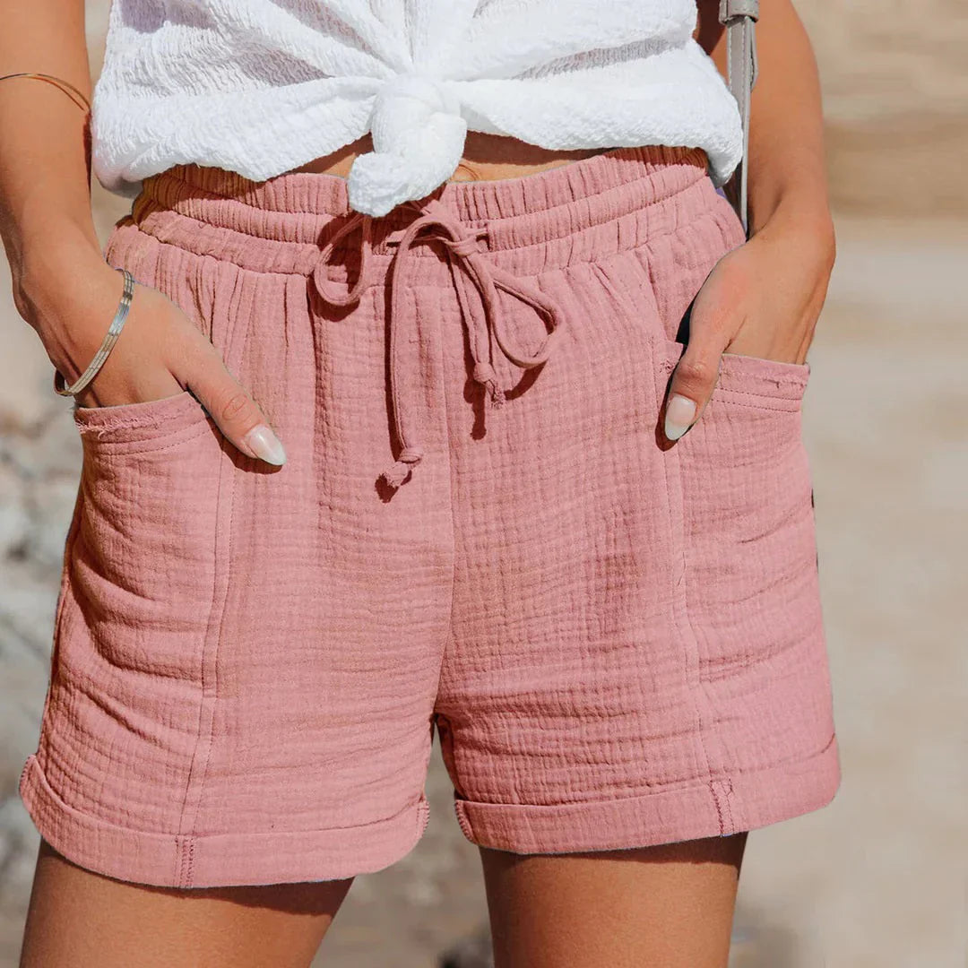 Luftige High Waist Sommershorts til Damer