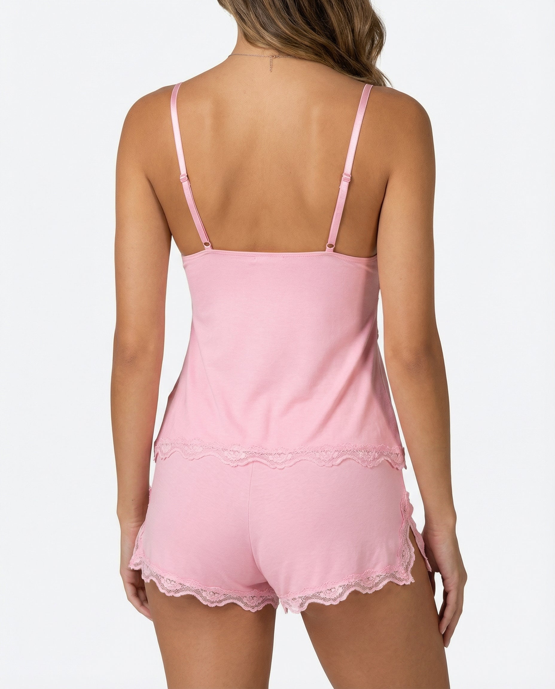Elegant Blondetrim Dame Cami Sæt