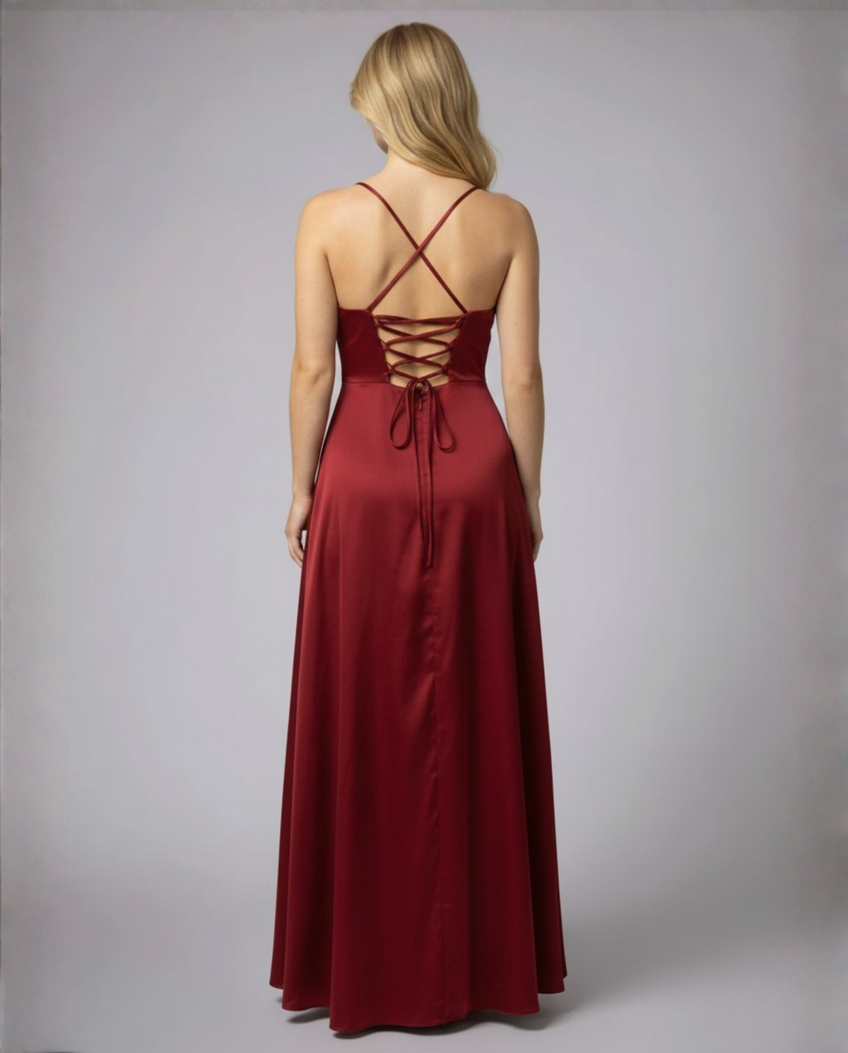 Elegant Maxi Dress for Women – Strapless Evening Dress with High Slit