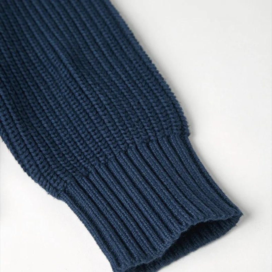 Bellivaro | Zip Neck Sweater – En Stilren Trøje Med En Elegant Horisontal-ribbet Tekstur