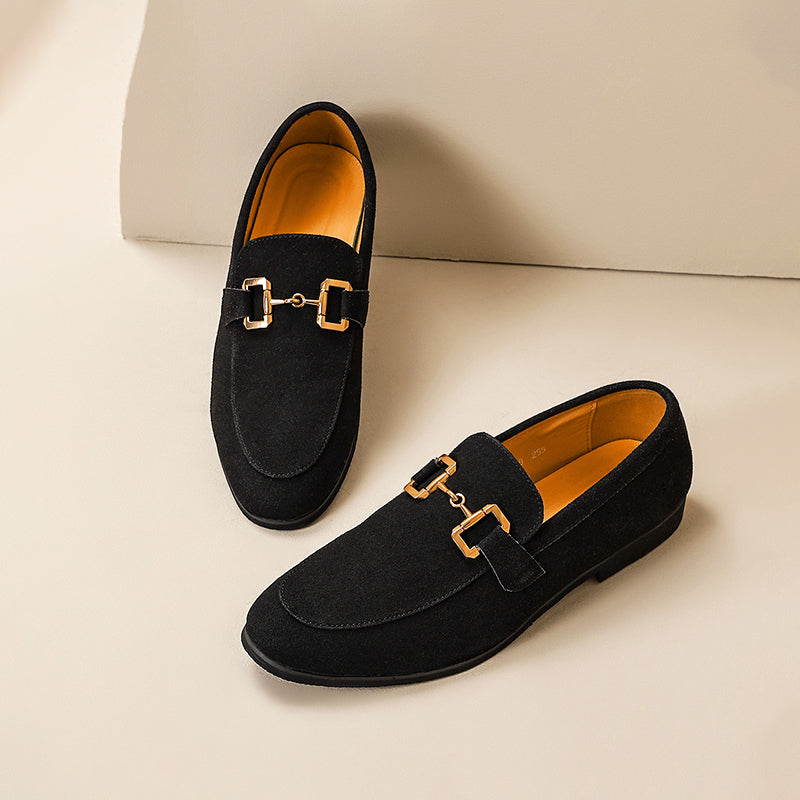 Herre Loafers med Metalspænde til Formelle og Casual Anledninger