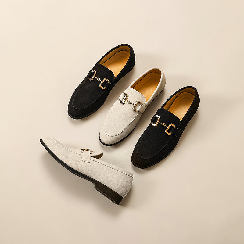 Herre Loafers med Metalspænde til Formelle og Casual Anledninger
