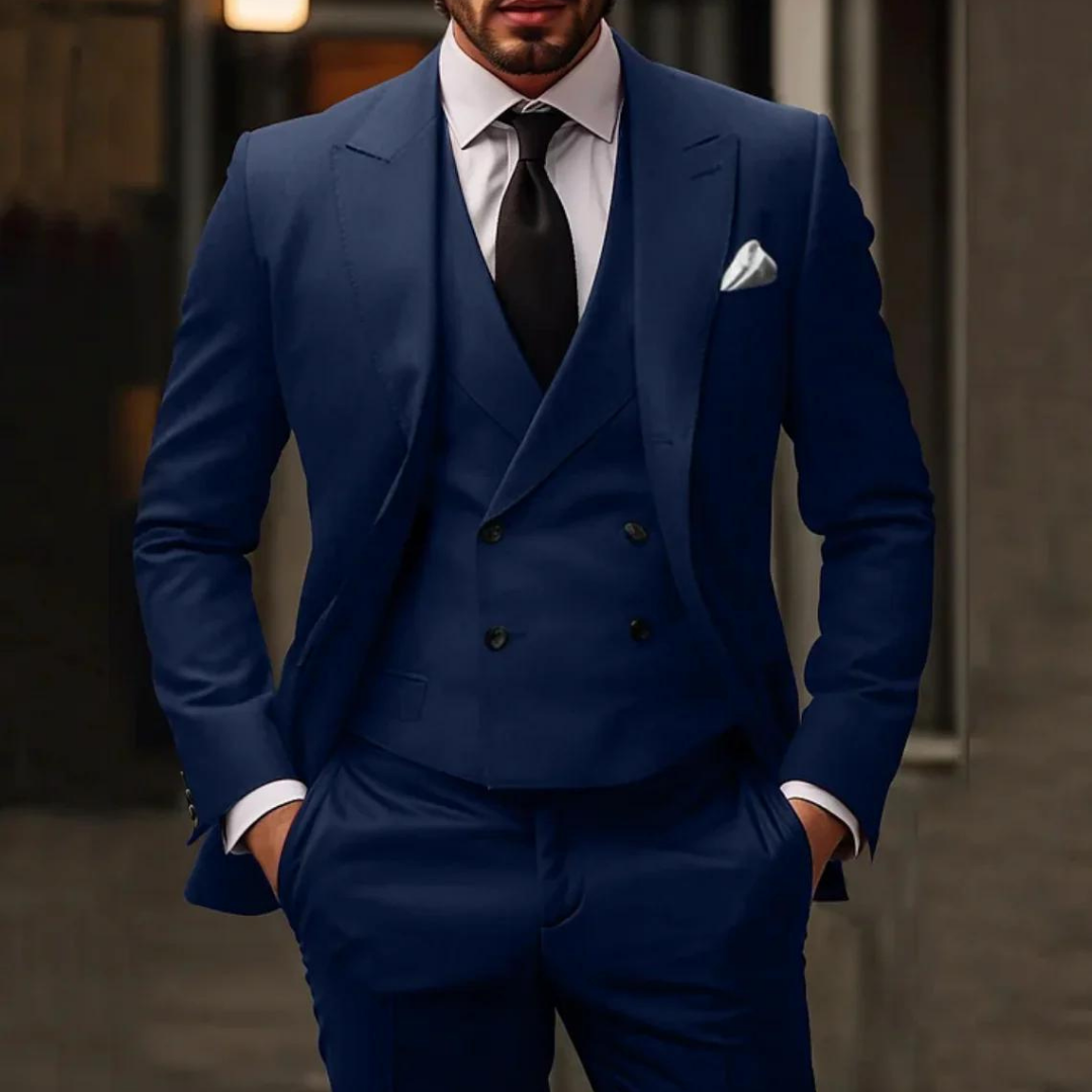 Traje moderno de 3 piezas para invitado de boda hombre