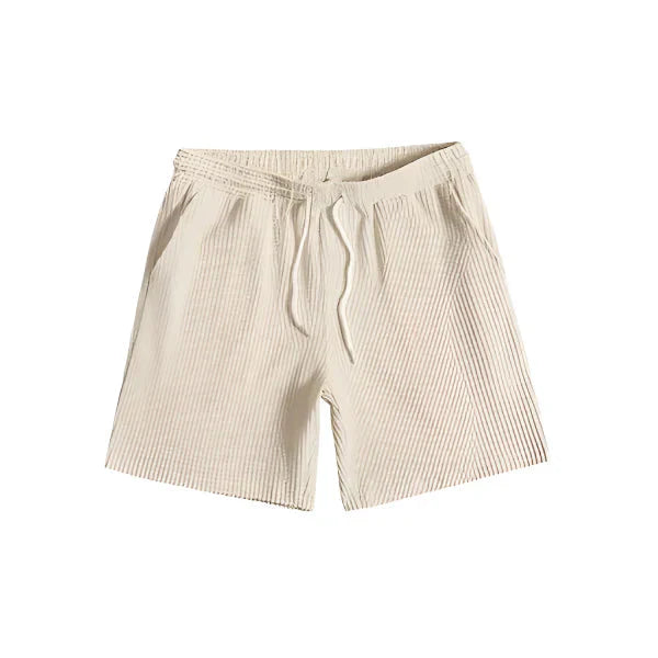 Men’s Summer Set with Button-Down Shirt and Drawstring Shorts