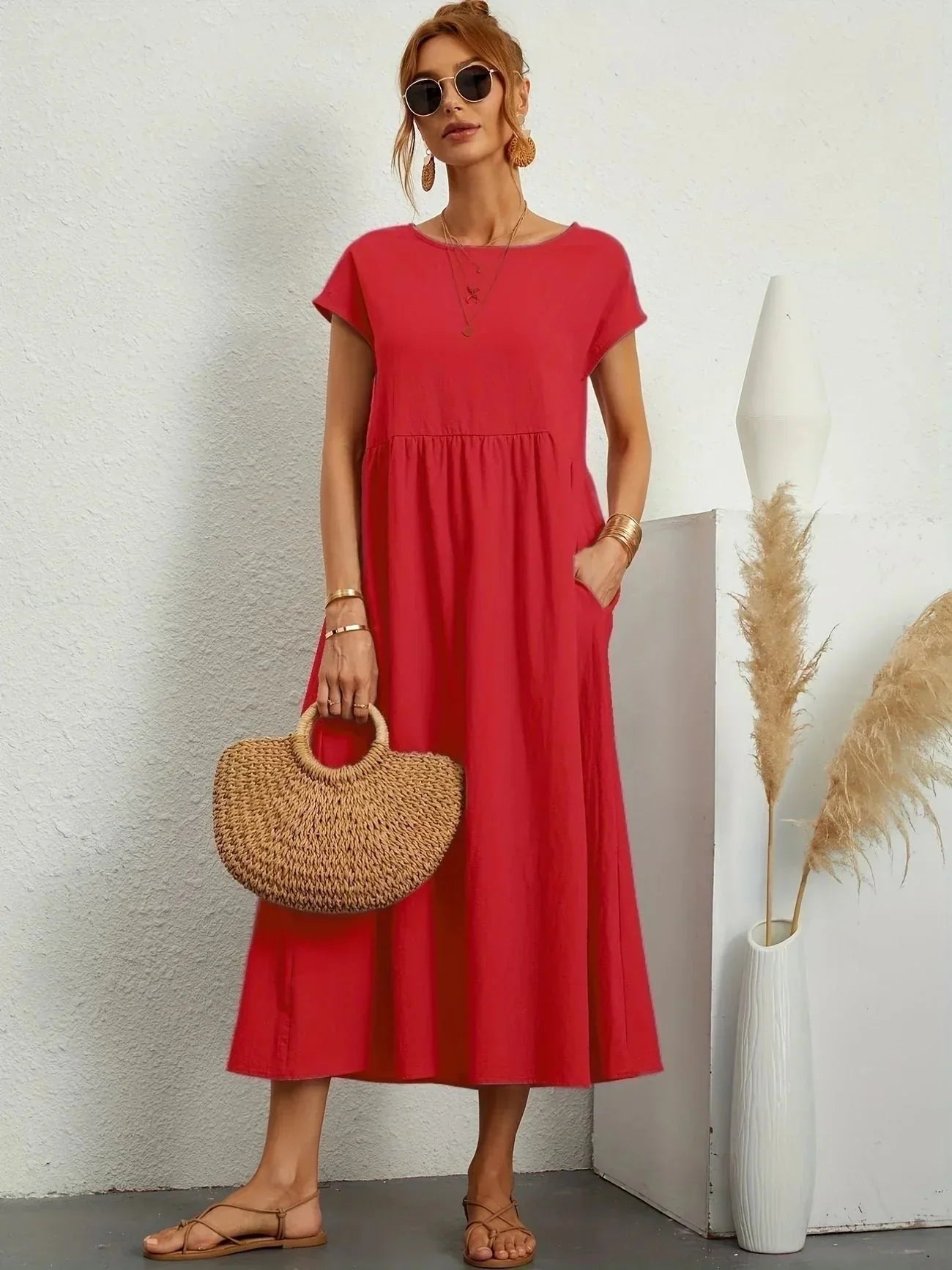 Volné dlouhé šaty pro ženy - letní elegance a pohodlí