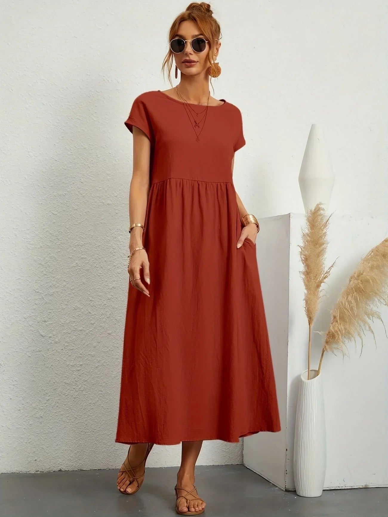 Robe longue ample pour femmes - Élégance estivale et confort