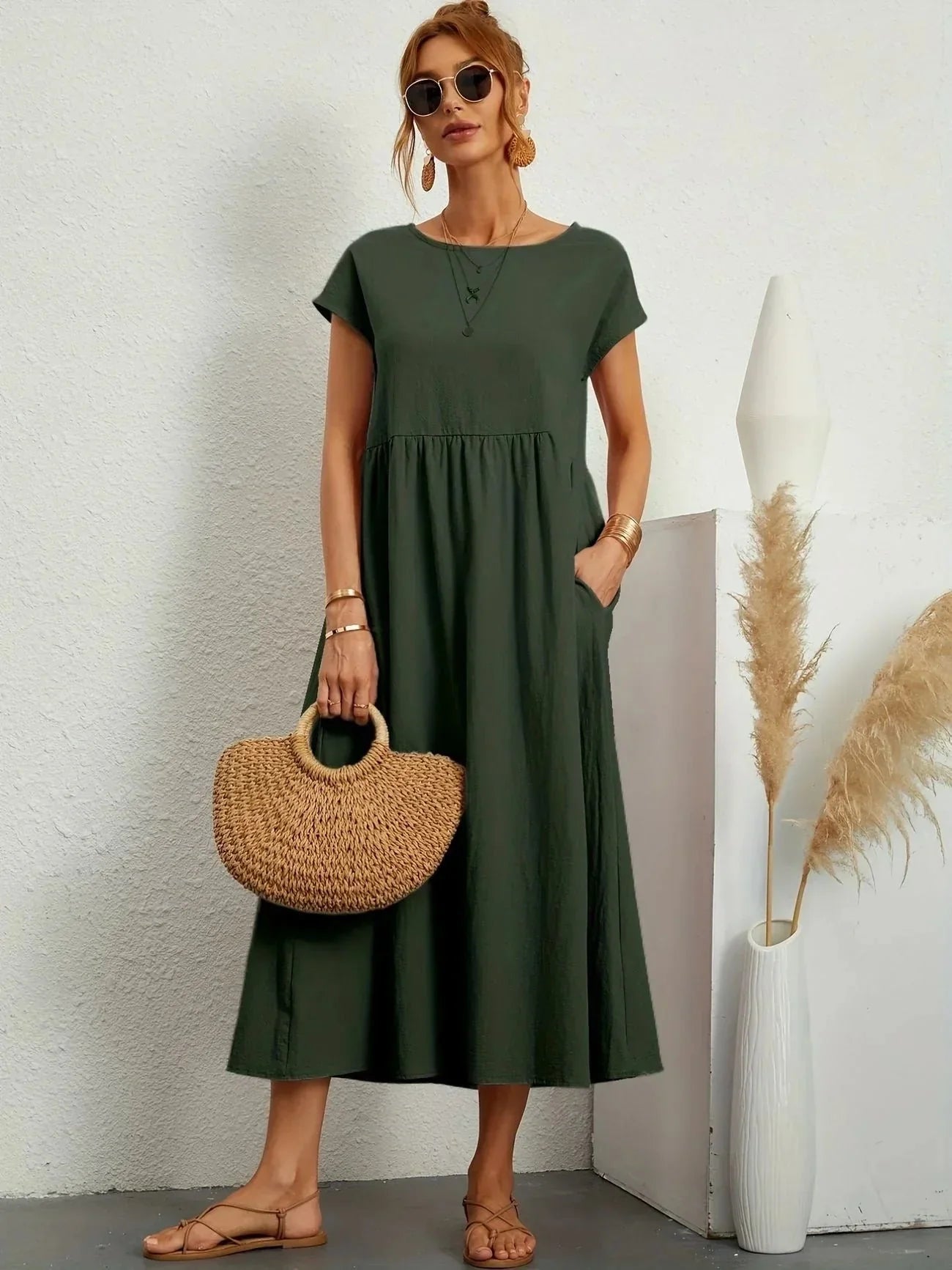 Volné dlouhé šaty pro ženy - letní elegance a pohodlí