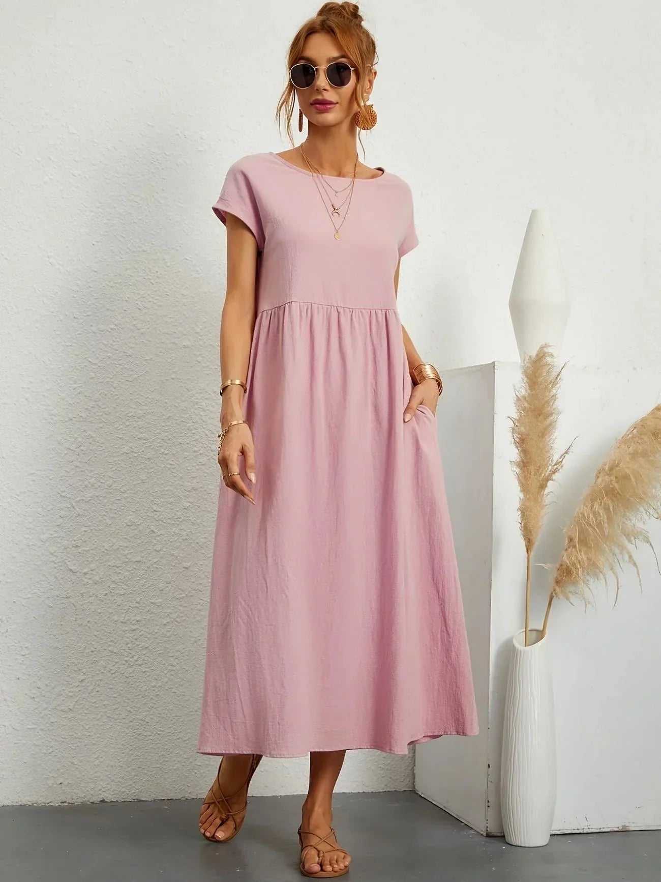 Volné dlouhé šaty pro ženy - letní elegance a pohodlí