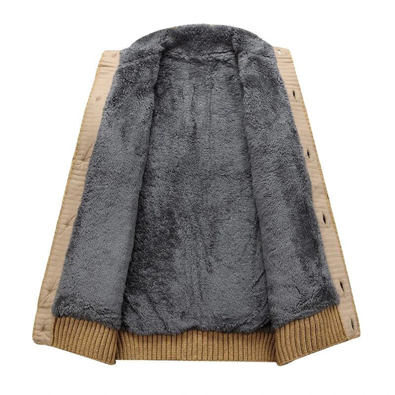 Bellivaro | Herre Strikket Cardigan med Plysfor | Klassisk Vinterkomfort