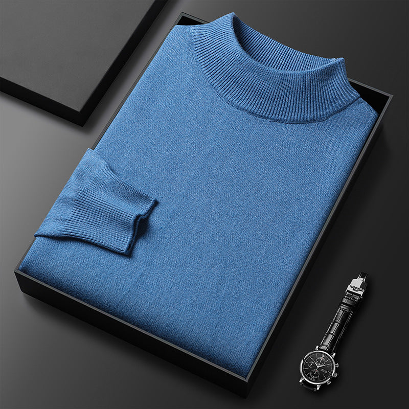 Ryan | Vinter Strikket Sweater med Halvlås Ståkrave