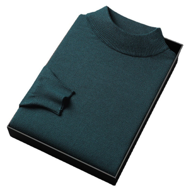 Ryan | Vinter Strikket Sweater med Halvlås Ståkrave
