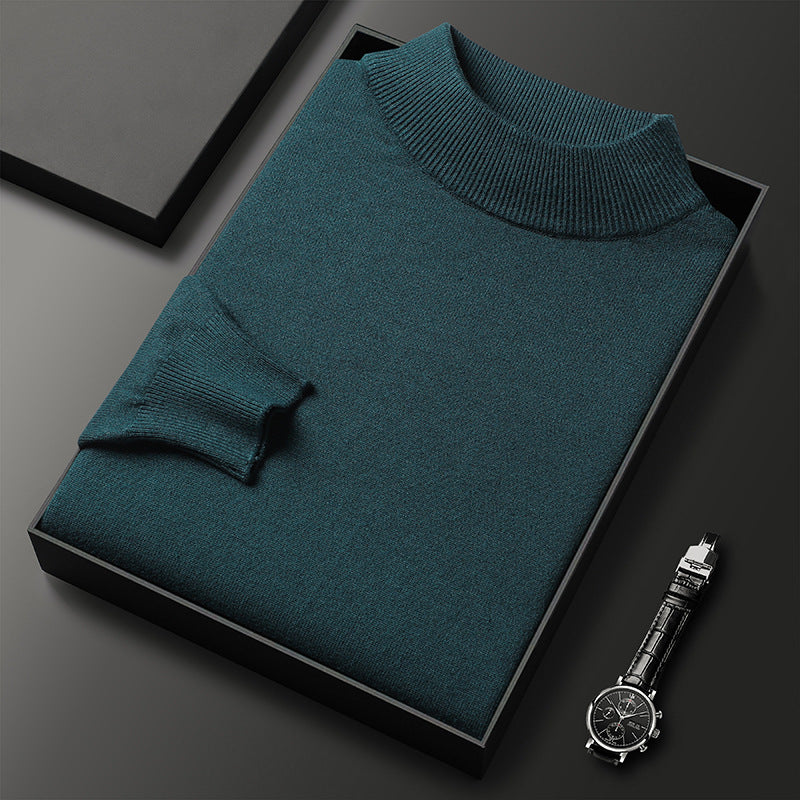 Ryan | Vinter Strikket Sweater med Halvlås Ståkrave