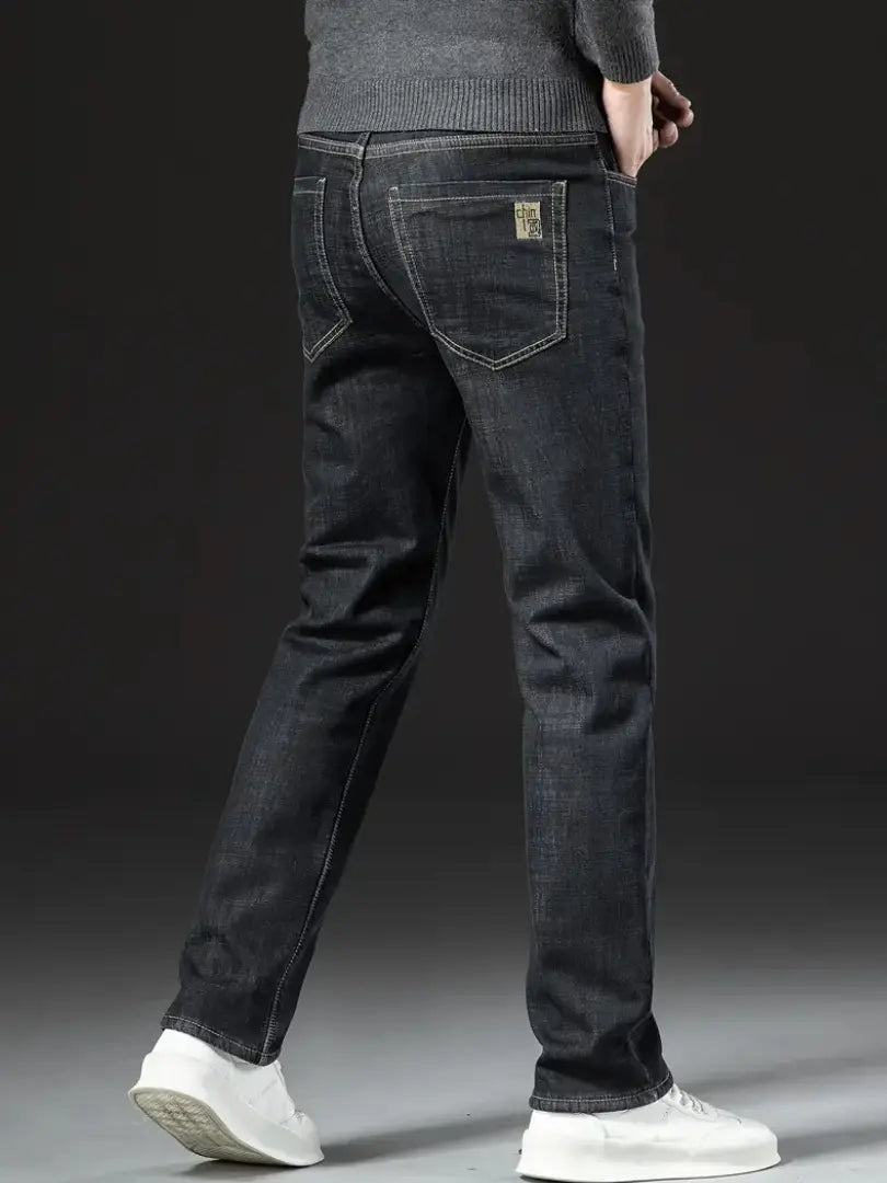 Fleeceforede Jeans til Mænd med Regular Fit