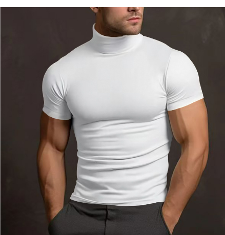 Bellivaro | Herre Rollkrave T-Shirt – Stilfuld, Slim Fit og Perfekt til Hverdagen