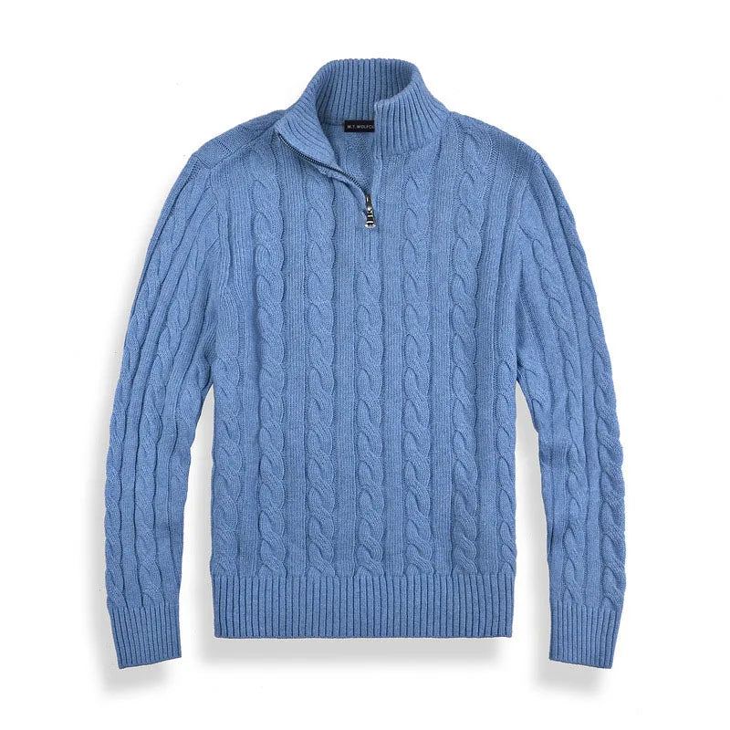 Bellivaro | Herre Old Money Half-Zip Trøje | Klassisk Langærmet