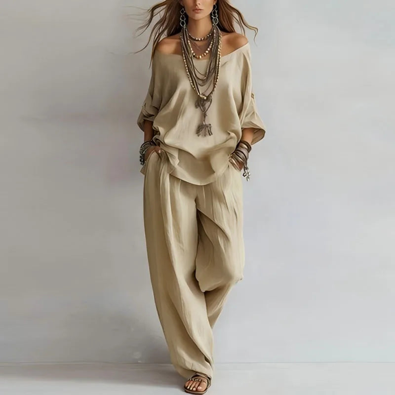 Paulina Off-Shoulder Co-ord Sæt