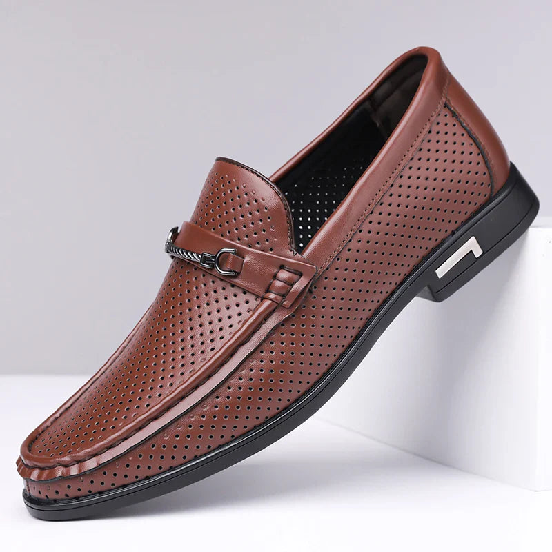 Carlos Italienske Læder Dress Loafers