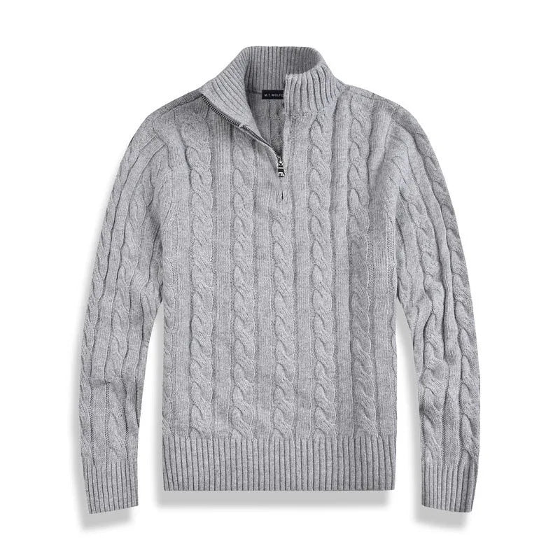 Bellivaro | Herre Old Money Half-Zip Trøje | Klassisk Langærmet