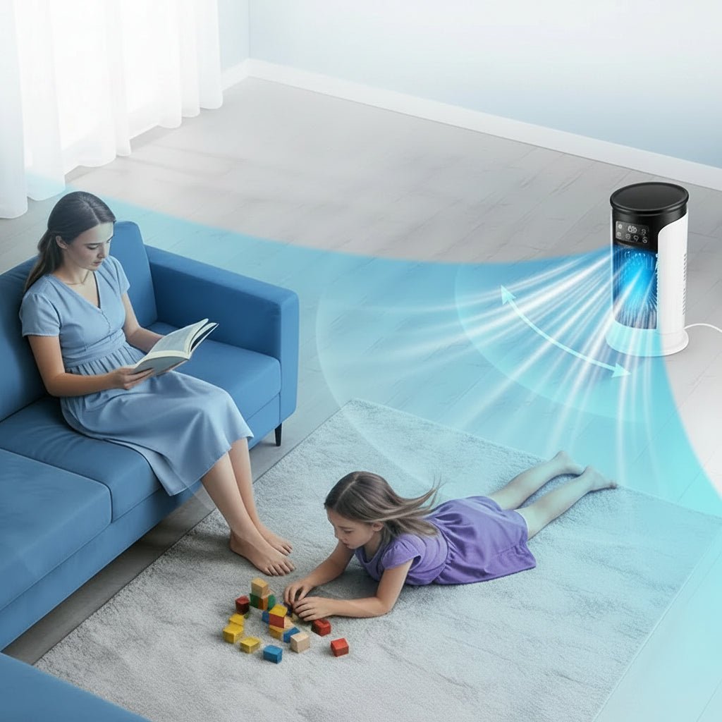 FreshWind 3-i-1 Luftkøler med Luftfugter og LED