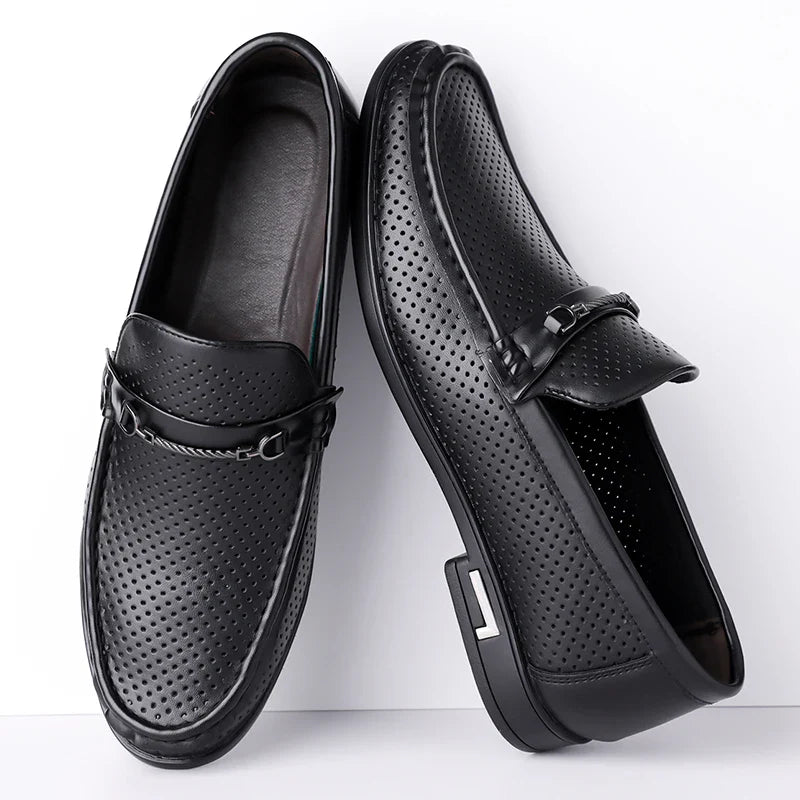 Carlos Italienske Læder Dress Loafers