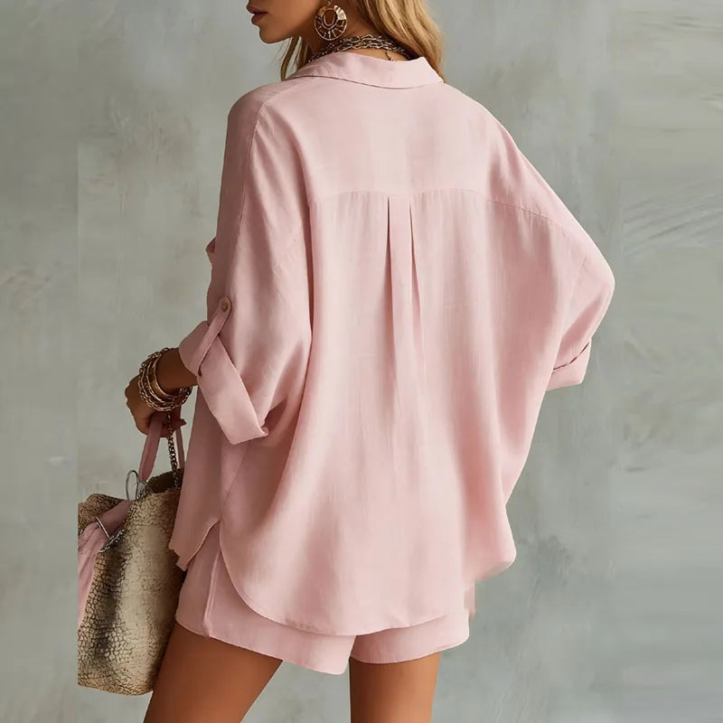 Orlinda Sommer Zestaw z lnu w dopasowanym stylu