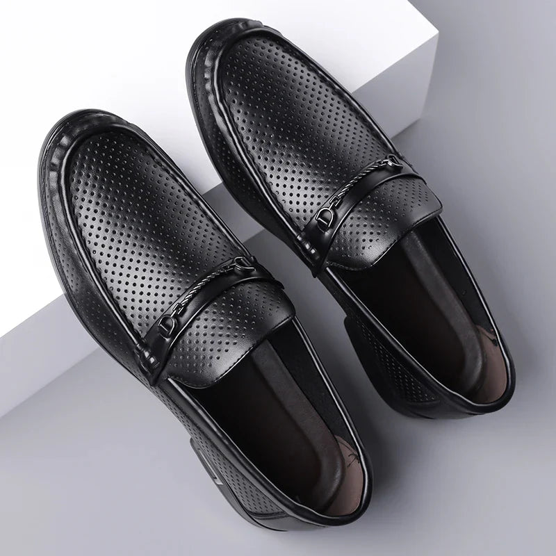 Carlos Italienske Læder Dress Loafers