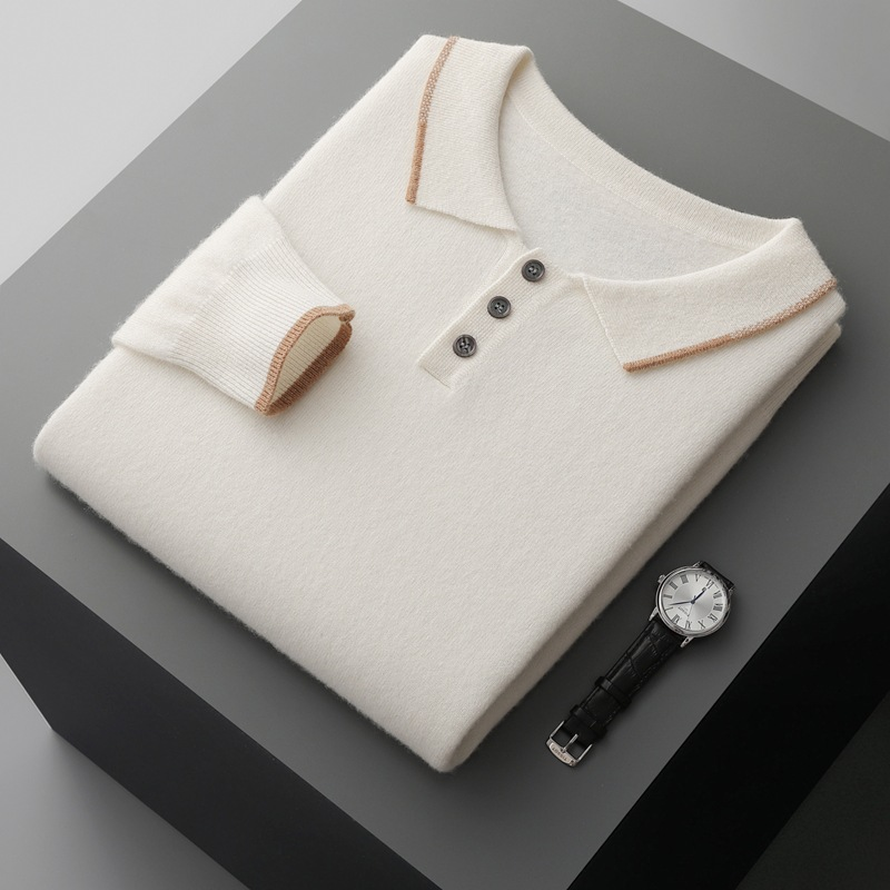 Bellivaro | Herre Polo Sweater | Klassisk Design med Knaplukning