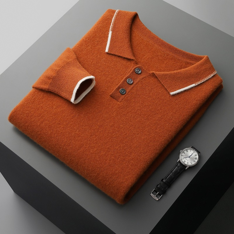 Bellivaro | Herre Polo Sweater | Klassisk Design med Knaplukning