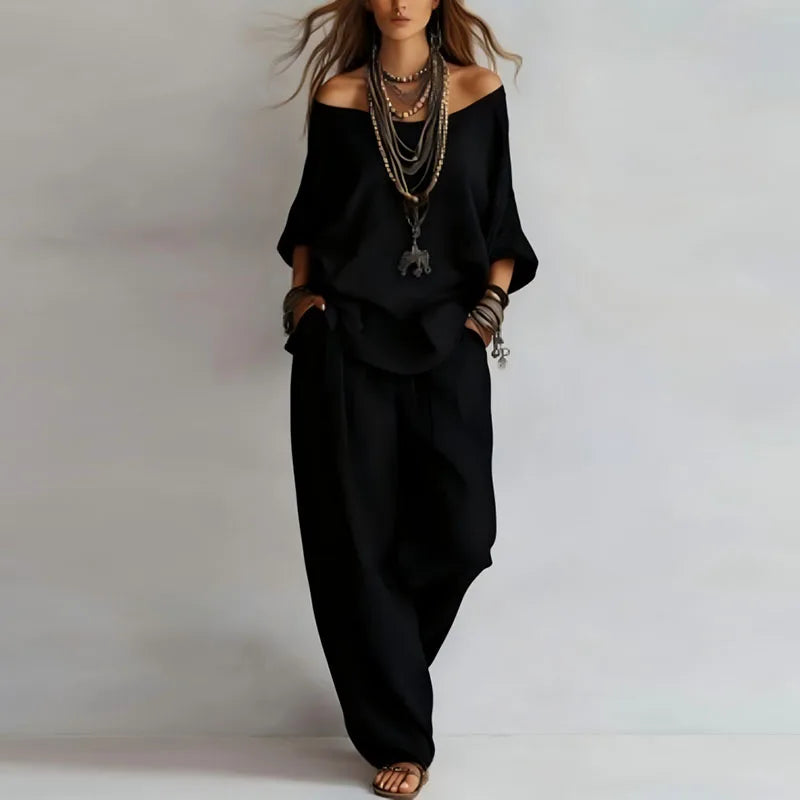 Paulina Off-Shoulder Co-ord Sæt