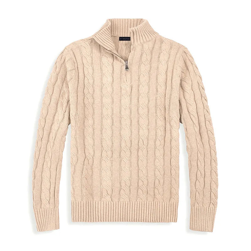 Bellivaro | Herre Old Money Half-Zip Trøje | Klassisk Langærmet