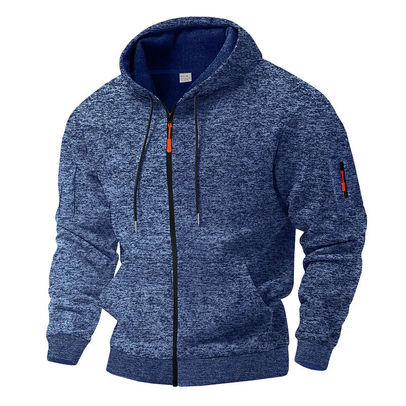 Hættetrøje med Lynlås til Herre – Casual Zip Hoodie