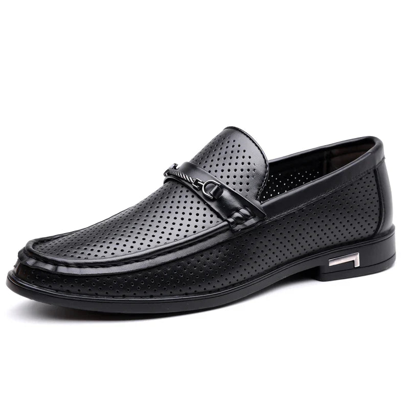 Carlos Italienske Læder Dress Loafers